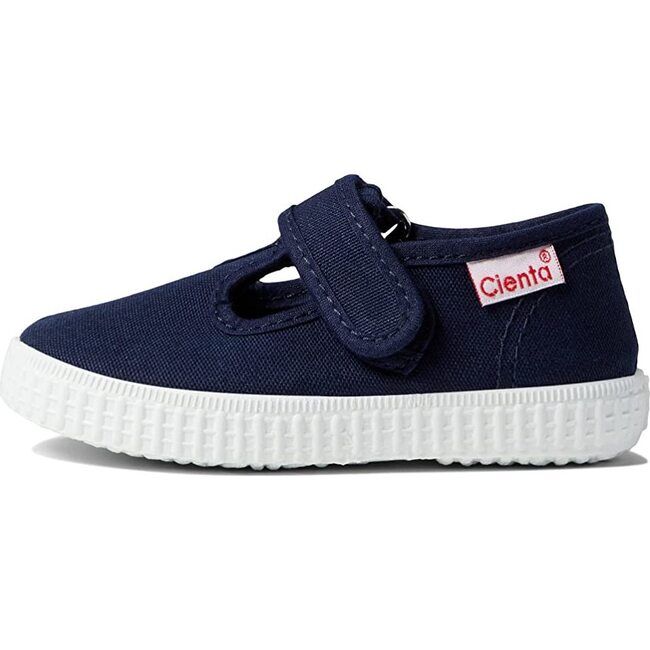 Velcro T-Strap Sneakers, Navy Blue | Maisonette