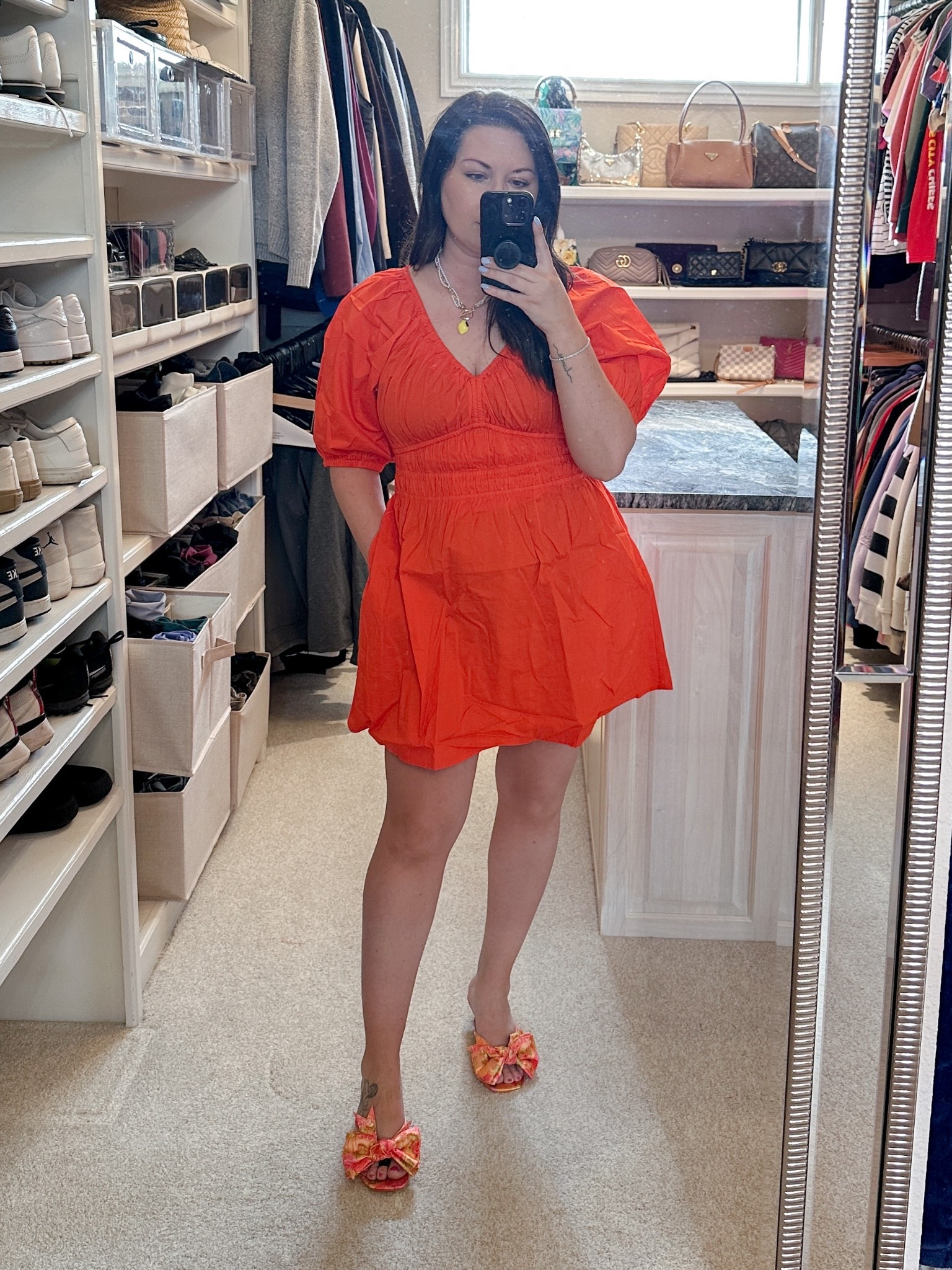 Fun bright dress. I’m in a medium petite but returned for a regular bc it’s super short 

#LTKStyleTip #LTKFindsUnder50 #LTKMidsize