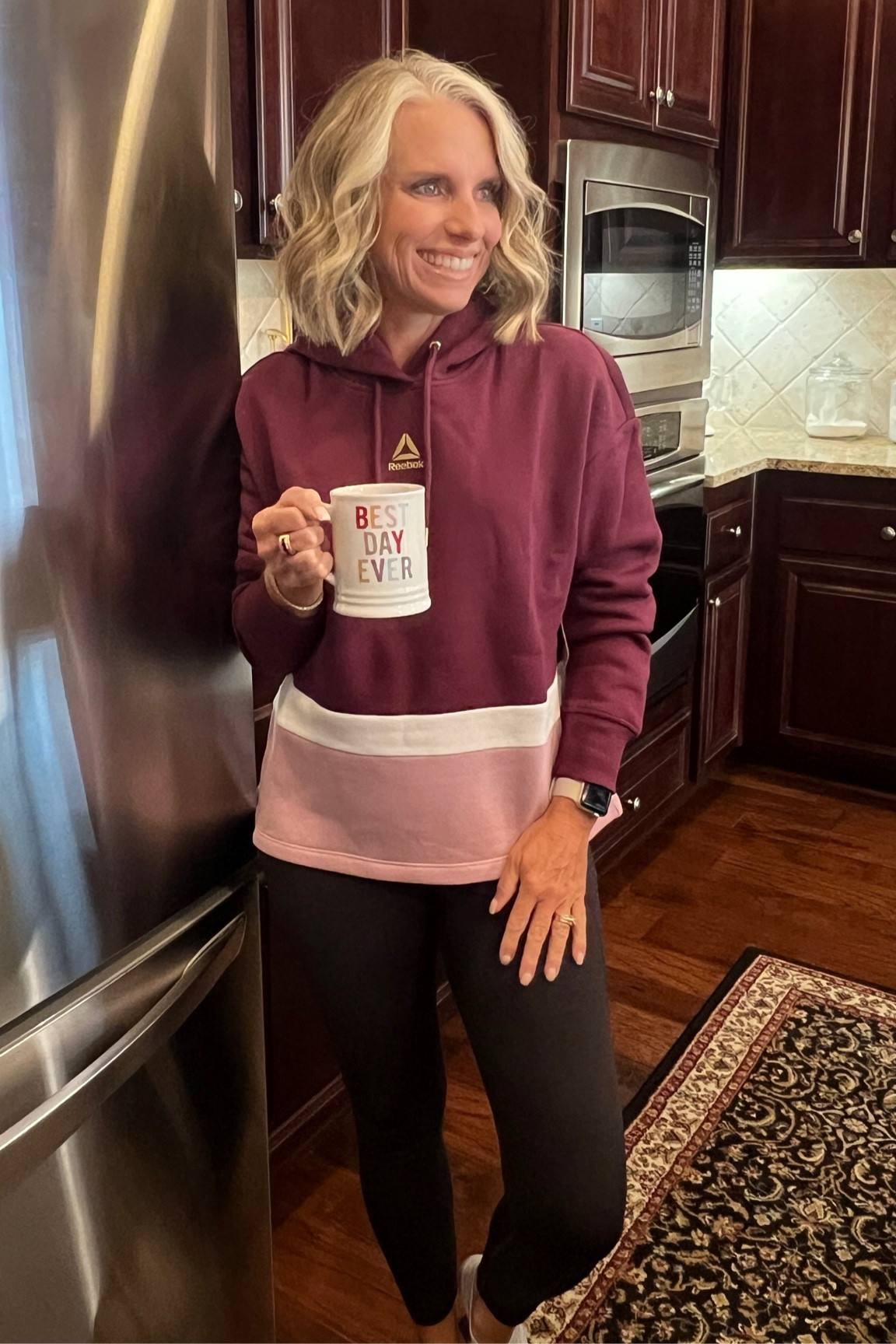 Cozy and casual. Wearing medium sweatshirt 
All from Walmart 

#LTKstyletip #LTKfindsunder50 #LTKover40