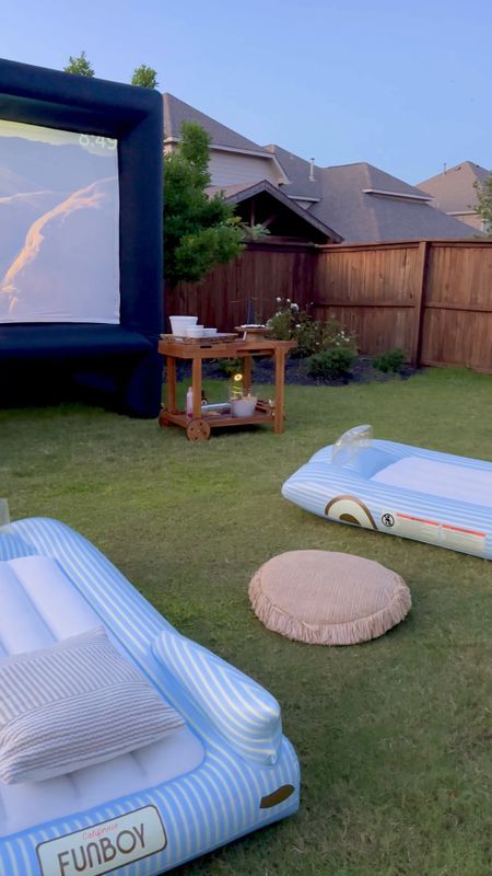 Setting up a fun outdoor movie night 🍿 

#LTKKids #LTKFamily #LTKHome