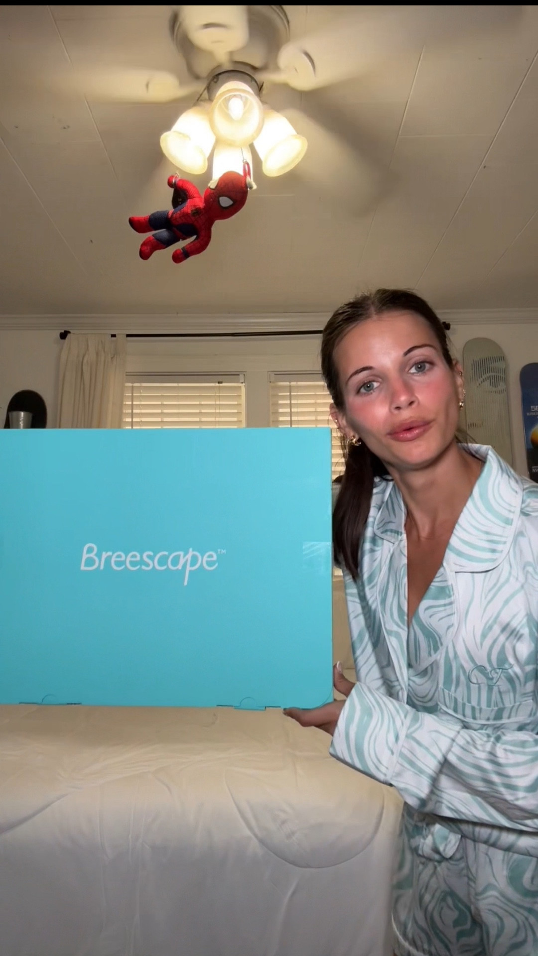 Coolest comforter I own to date! 🩵

#LTKHome #LTKFamily #LTKOver40