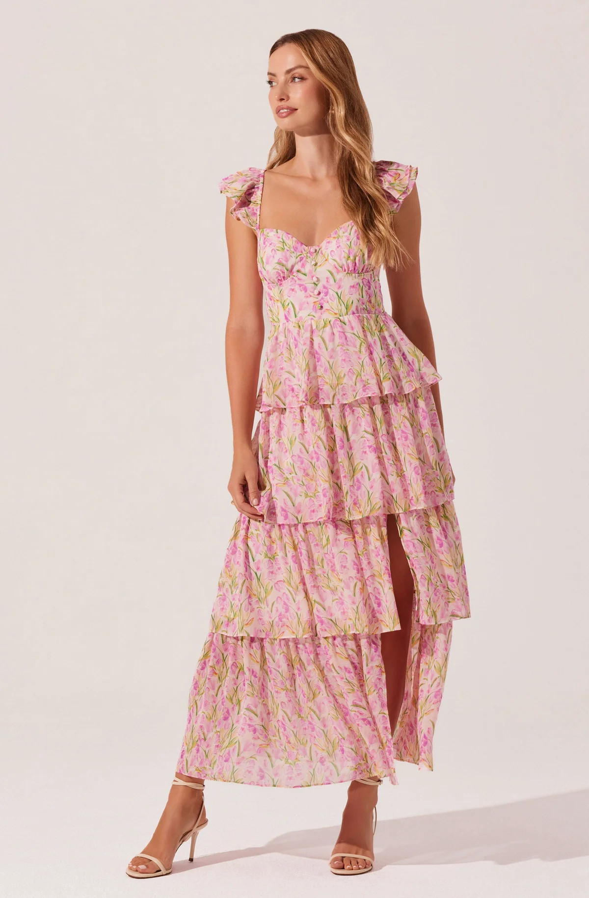 Midsummer Floral Tiered Maxi Dress | ASTR The Label (US)