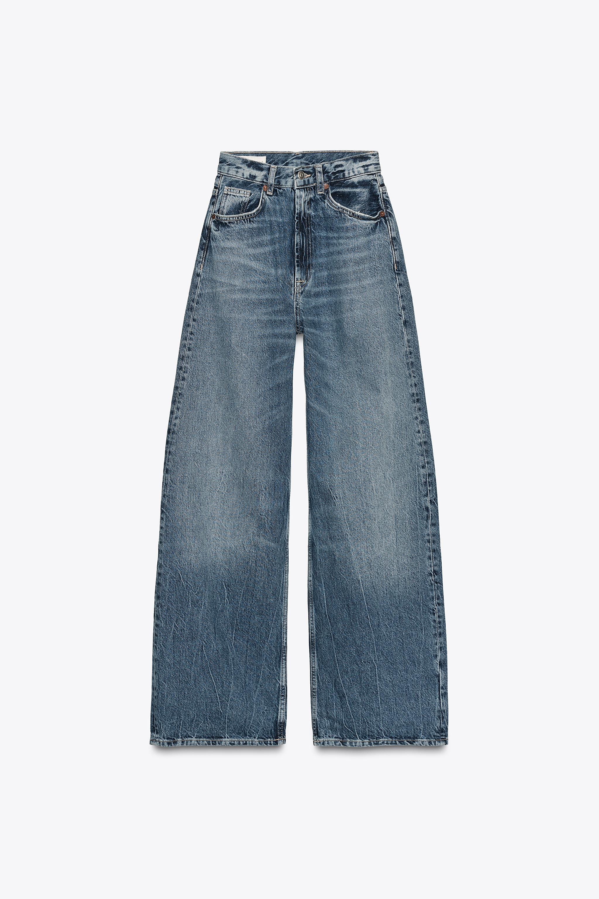 JEANS TRF EXTRA WIDE LEG MIT HOHEM BUND | Zara DE