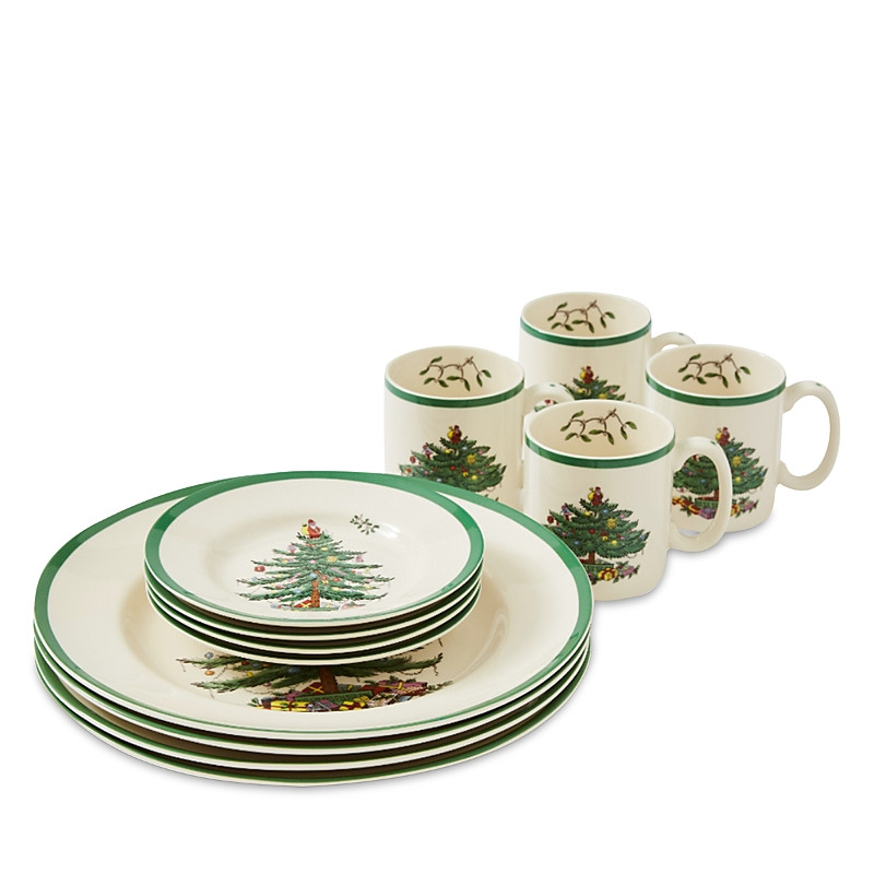 Spode Christmas Tree 12-Piece Dinnerware Set, Service for 4 | Bloomingdale's (US)