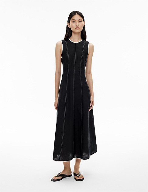 Witchery Linen Seam Dress | David Jones | David Jones (Australia & New Zealand)