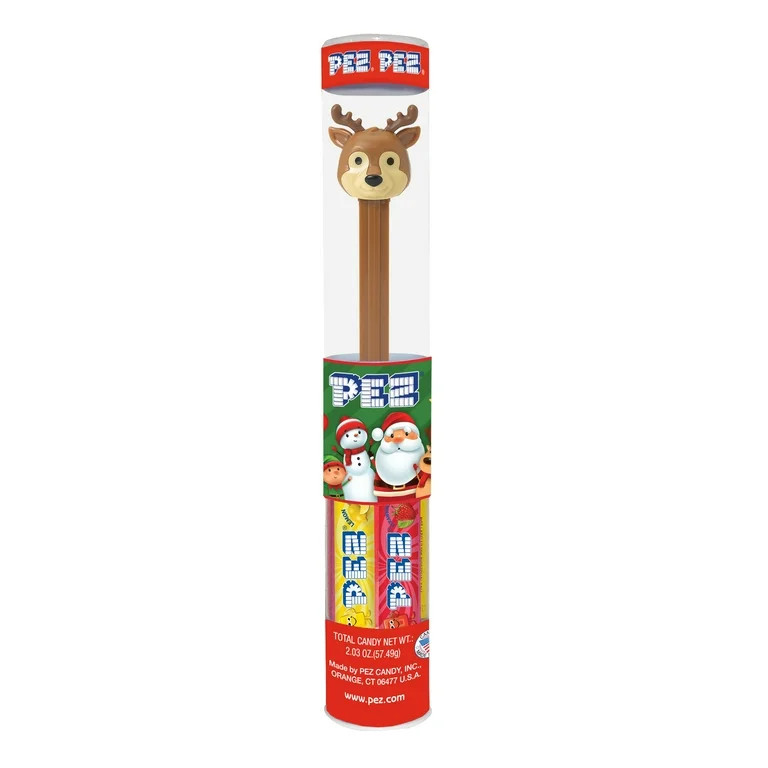 One Reindeer PEZ Candy Dispenser in Stocking Stuffer Tube includes seven PEZ Candy Refills. - Wal... | Walmart (US)