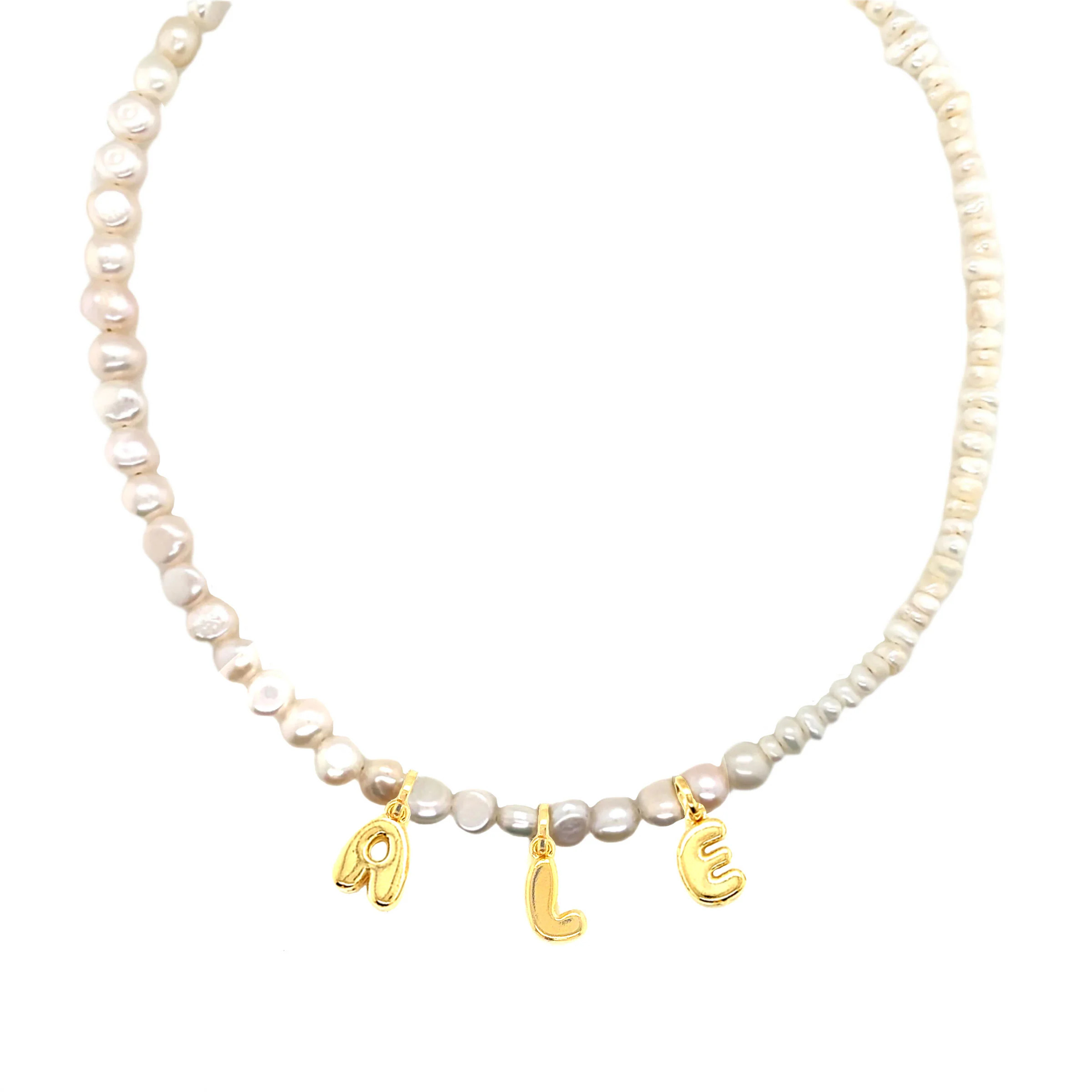 Ale Personalized Initial Necklace | MaLi Beads