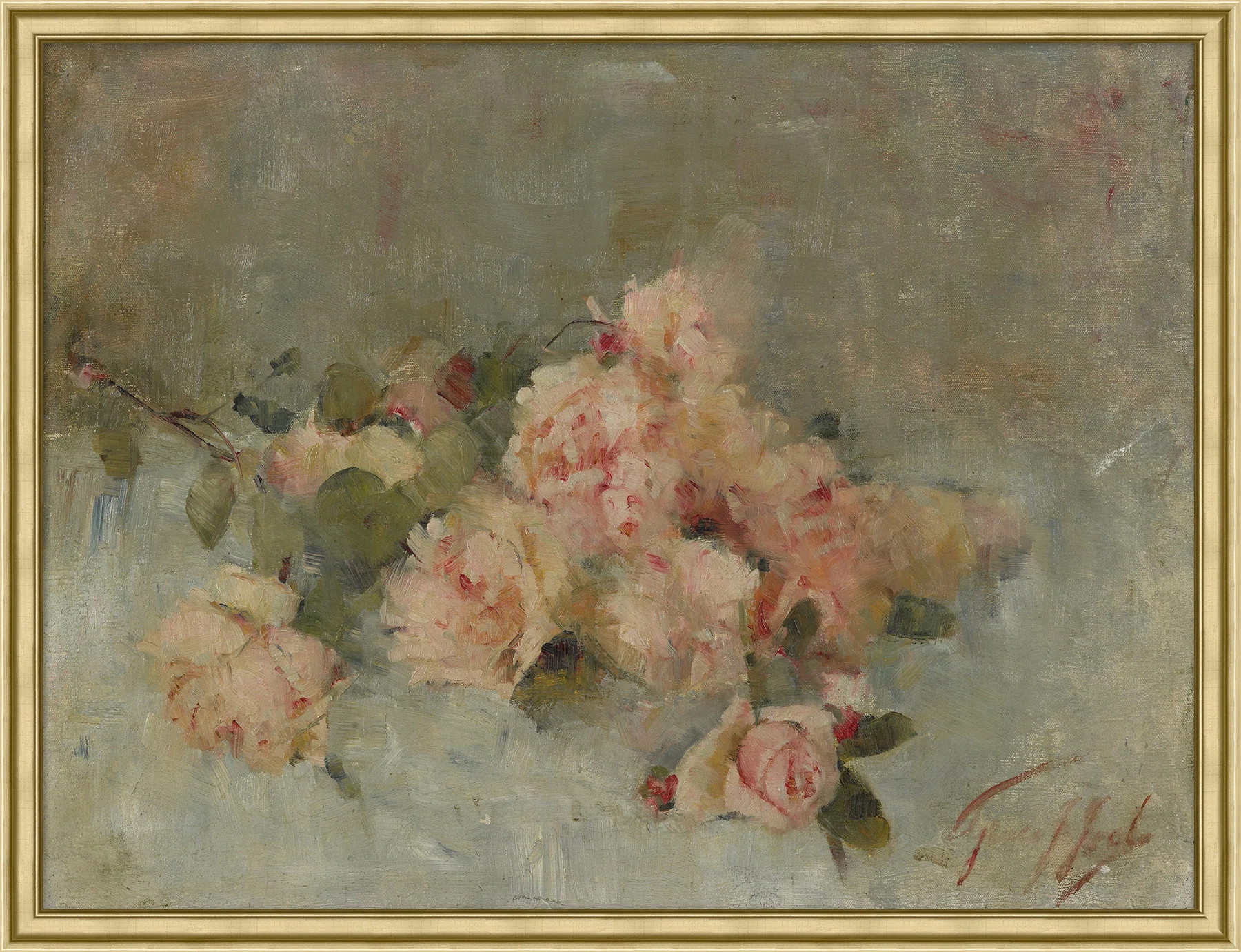 Roses Vieilli Painting | Perigold