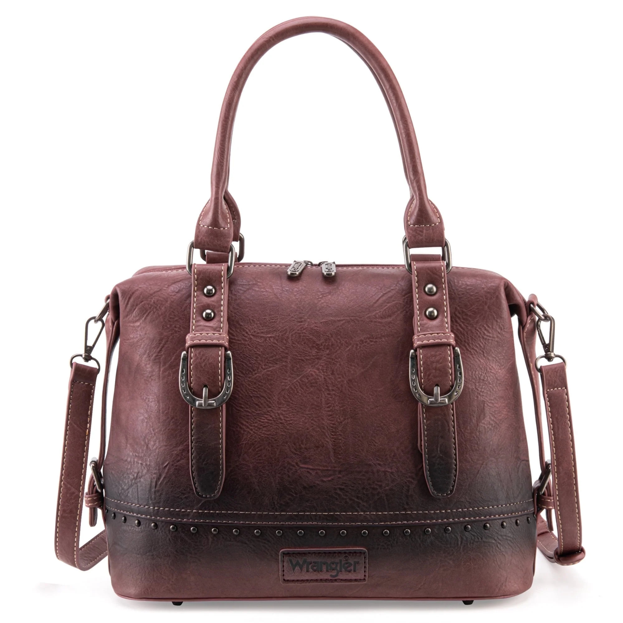 Wrangler Doctor Bag for Women Satchel Handbags, Jet Wine Dark Red | Walmart (US)