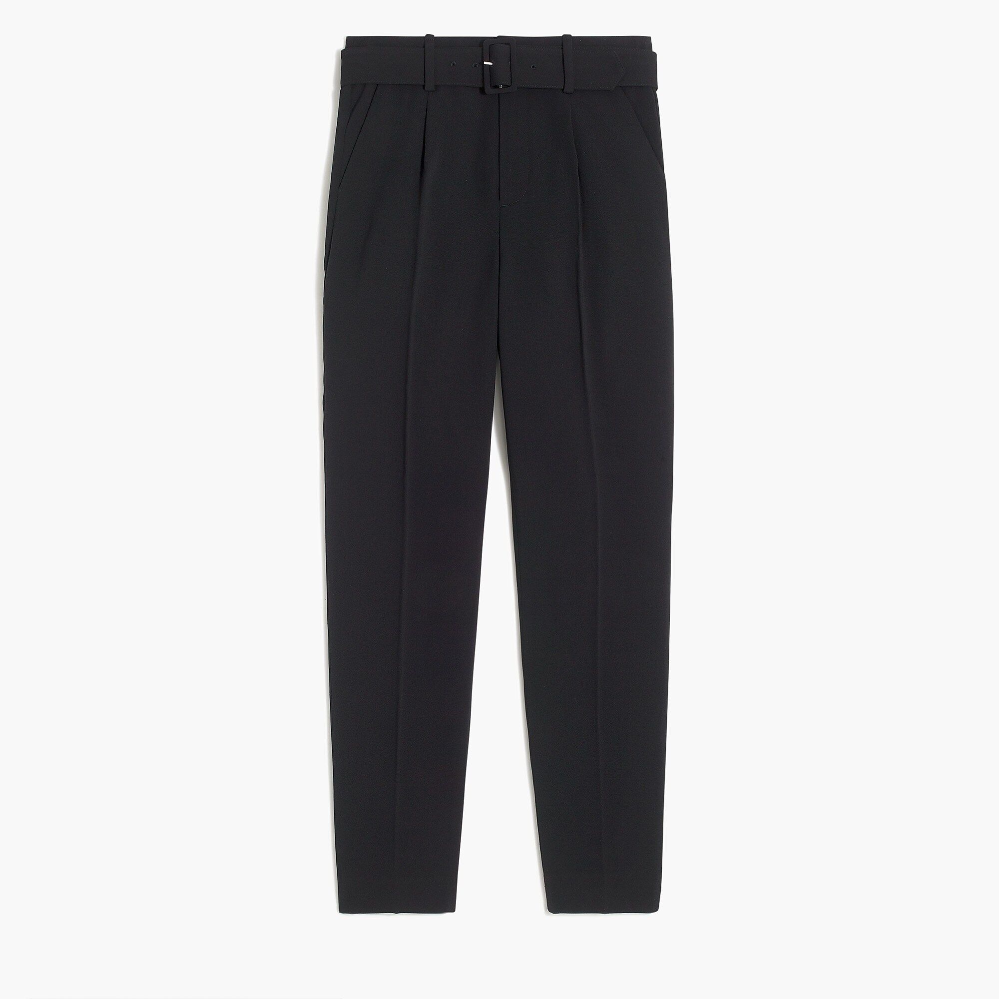 High-waisted belted pant in matte crepe | J.Crew Factory