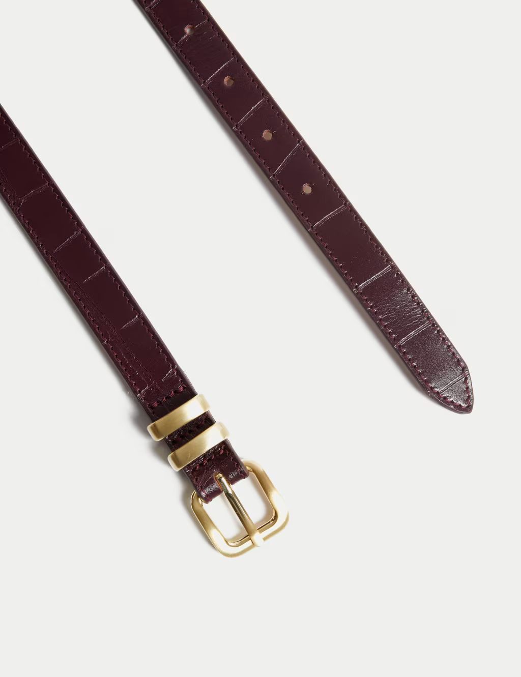 Leather Lizard Effect Slim Jeans Belt | Marks & Spencer (UK)