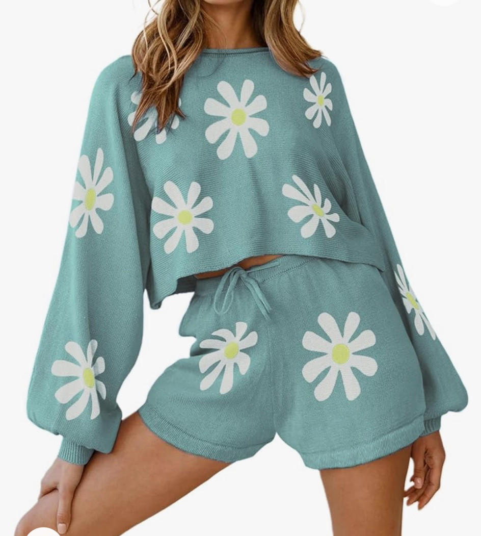 Adorable soft two piece boho flower sweater set with shorts from Amazonn

#LTKstyletip #LTKfindsunder50 #LTKMostLoved