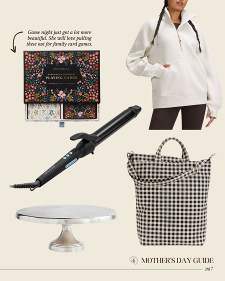 CLJ Mother’s Day Gift Guide 2024 🫶🏻 see the full list at ChrisLovesJulia.com 

Rifle paper playing cards, half zip pullover, gingham tote bag, silver plate stand, bionic curling iron

#LTKfindsunder100 #LTKGiftGuide #LTKSeasonal