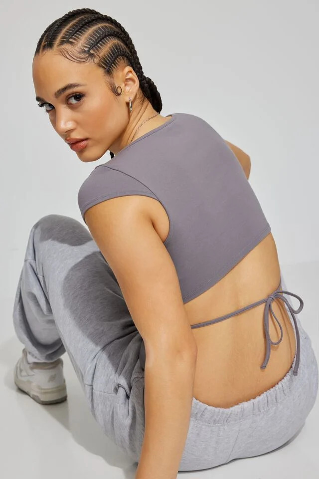 Cap Sleeve Apron Back Top | Garage Clothing