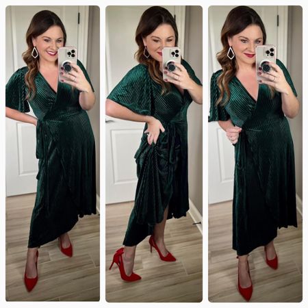 The dress + the shoes + the earrings 😍😍😍
I think I found the dress I’m going to wear for our Christmas card pictures this year! 


#LTKSeasonal #LTKHoliday #LTKstyletip