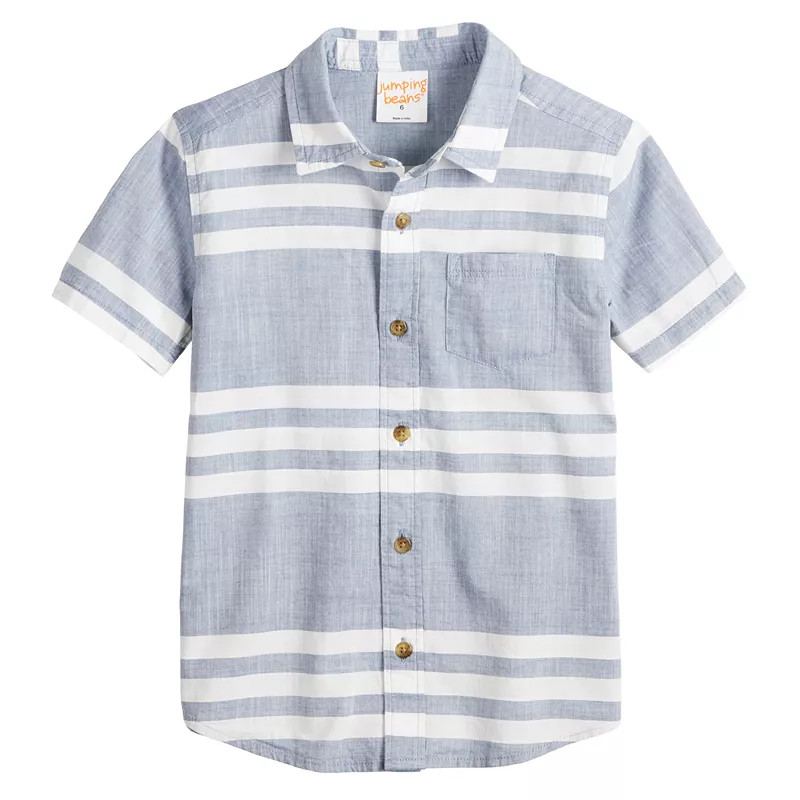 Baby & Toddler Boy Jumping Beans® Short Sleeve Button Down Allover Print Shirt | Kohl's