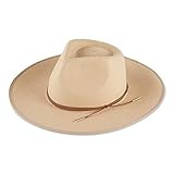 Tickled Pink Women's Hilary Wool Panama Hat, Faye, Nude, One Size | Amazon (US)