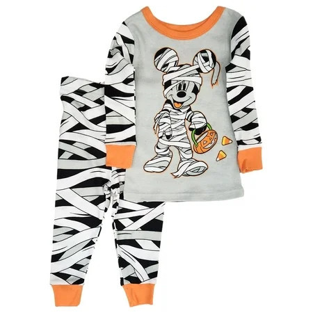 Disney Infant & Toddler Boys White 2 Piece Mickey Mouse Halloween Pajamas 18m | Walmart (US)