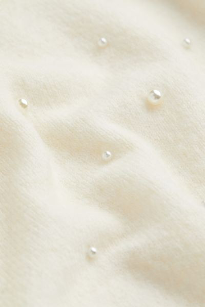 Beaded Sweater - Cream/beads - Ladies | H&M US | H&M (US + CA)