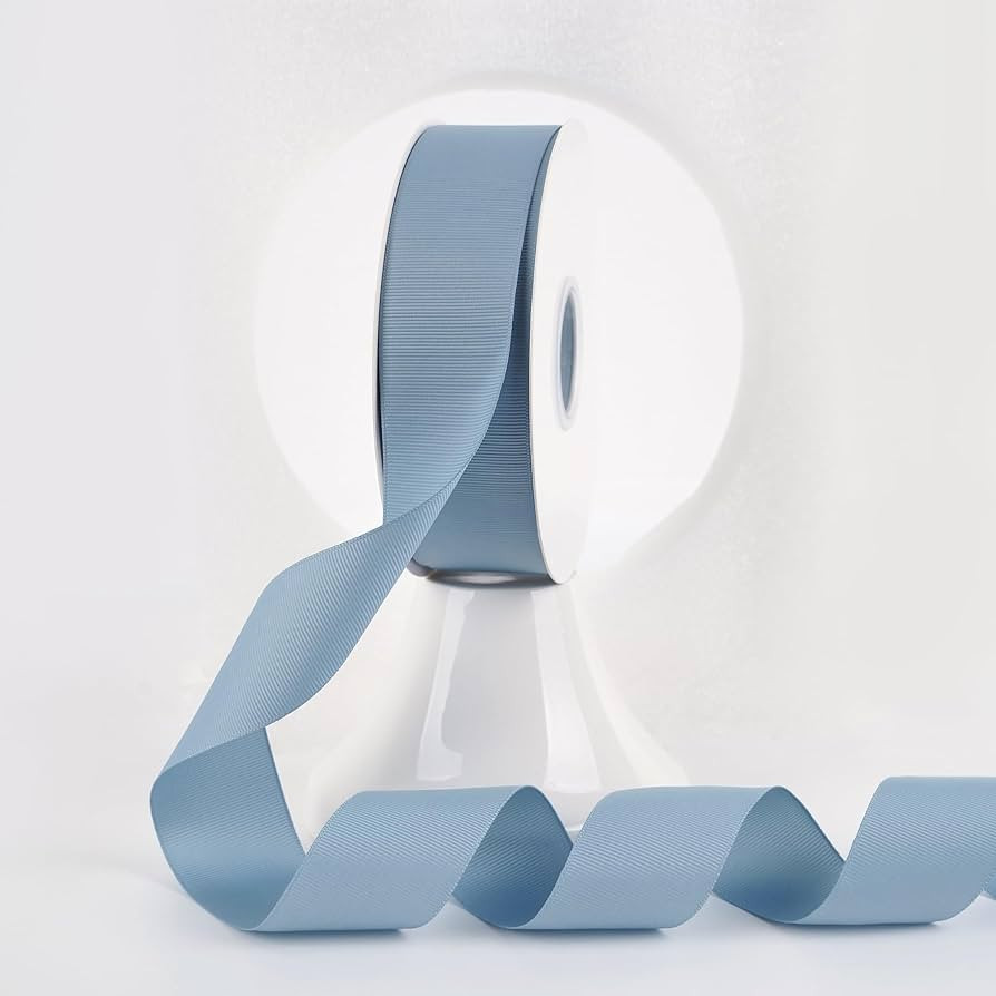 MEEDEE Dusty Blue Grosgrain Ribbon - 1-1/2 Inch, 50 Yards Per Roll - Blue Wedding Ribbon for Hair... | Amazon (US)