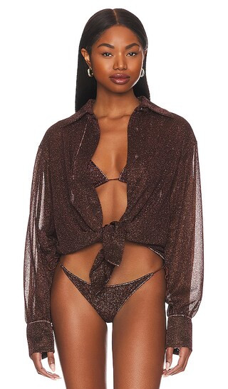 Lumiere Shirt in Chocolate | Revolve Clothing (Global)