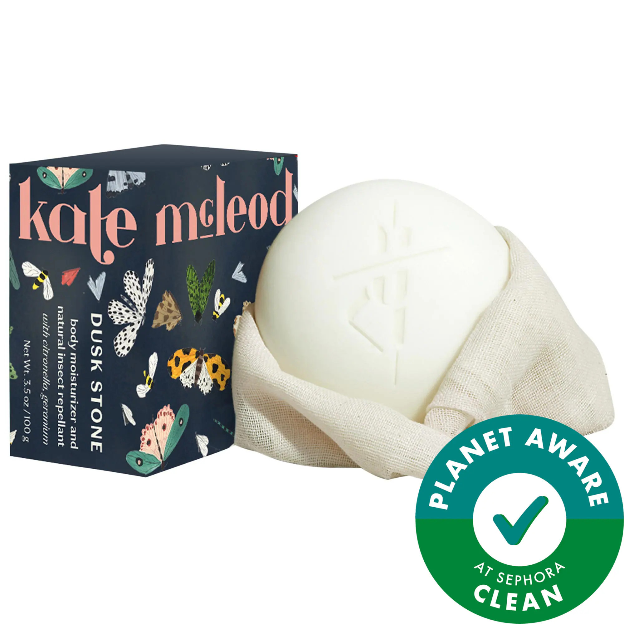 Kate McLeod Dusk Stone Natural Insect Repellent & Solid Body Lotion Bar 3.5 oz / 100 g | Sephora (US)