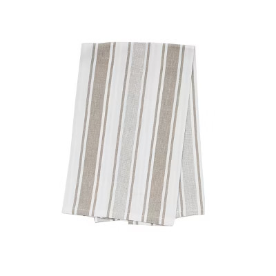 C&F Home Chandler Stripe Clay Woven Cotton Kitchen Towel | Target