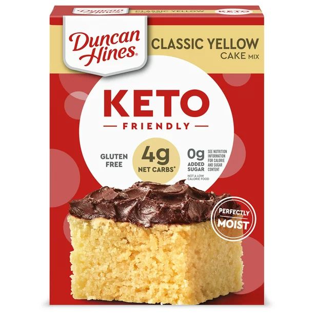 Duncan Hines Keto & Gluten Free Classic Yellow Cake Mix, 10.6 oz. - Walmart.com | Walmart (US)