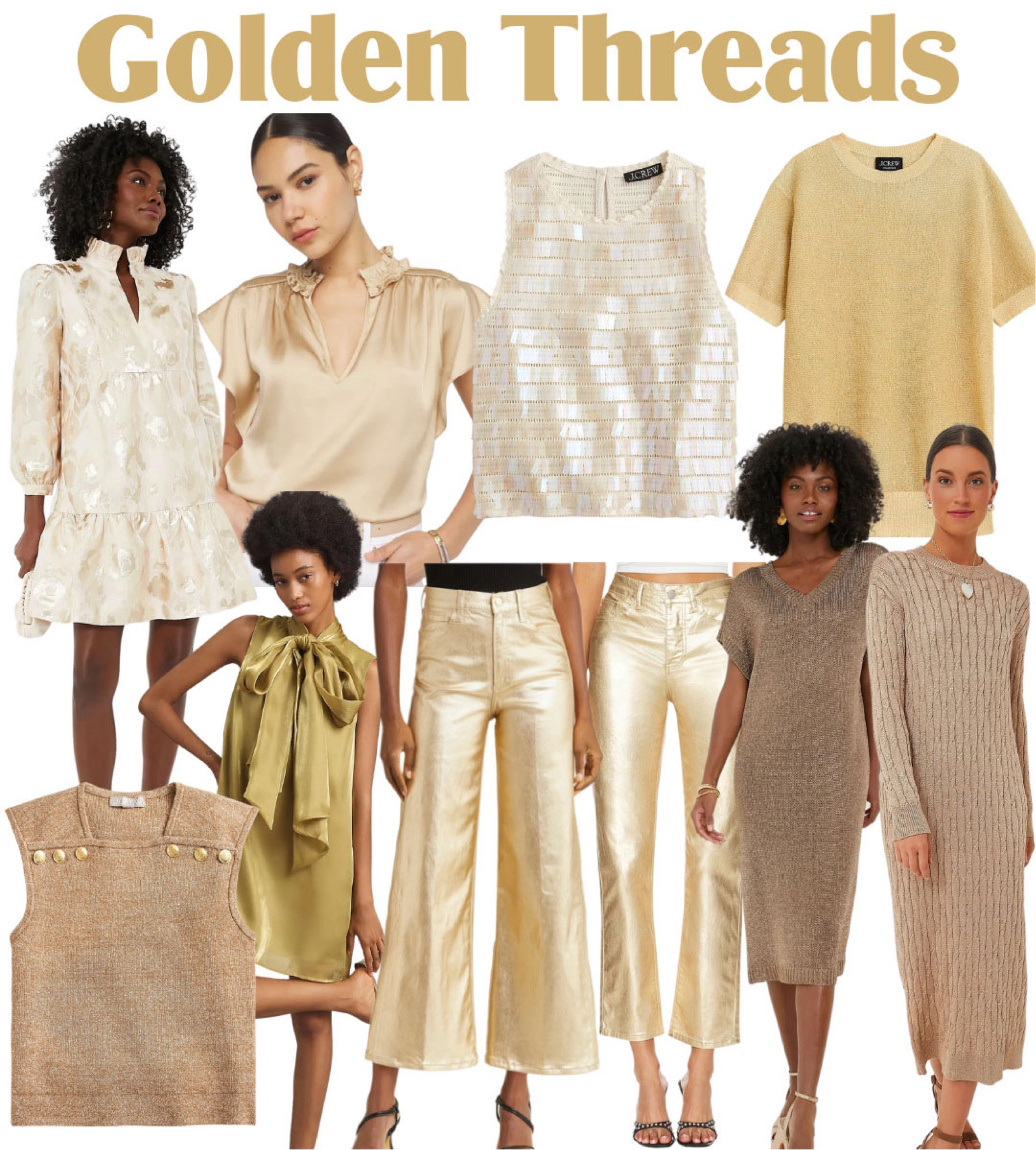 Our golden picks! Add a spark to your wardrobe with these golden picks