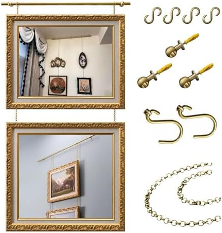 Picture Rail Hanging System, Brass Picture Hanging Wire Kit, Gallery System, Brass Suspension Wir... | Amazon (CA)