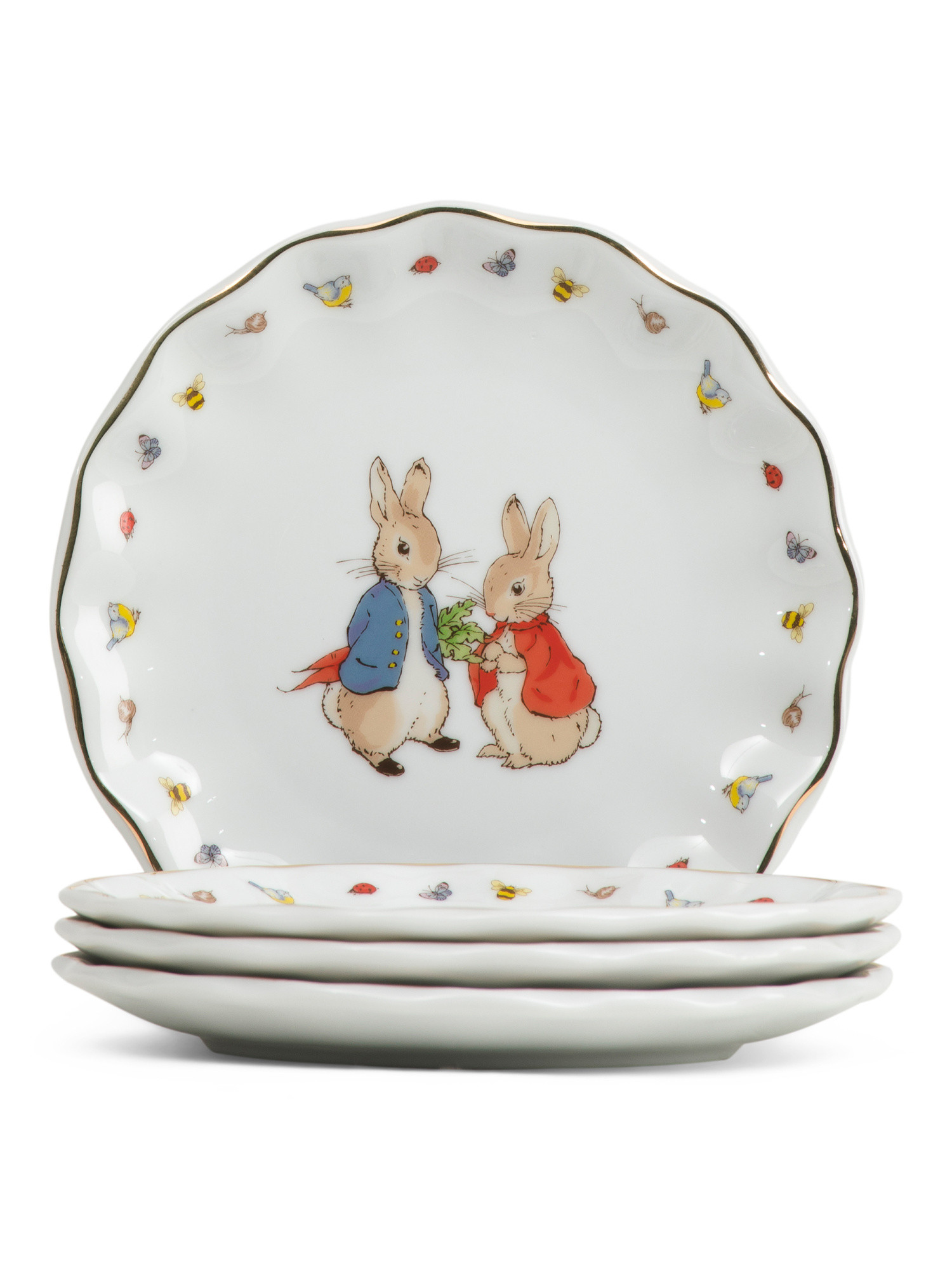 Set Of 4 Peter Rabbit And Friends App Plates | TJ Maxx
