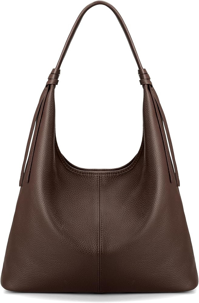 befen Genuine Leather Slouchy Hobo Purses for Women, Casual Hobo Bags | Amazon (US)