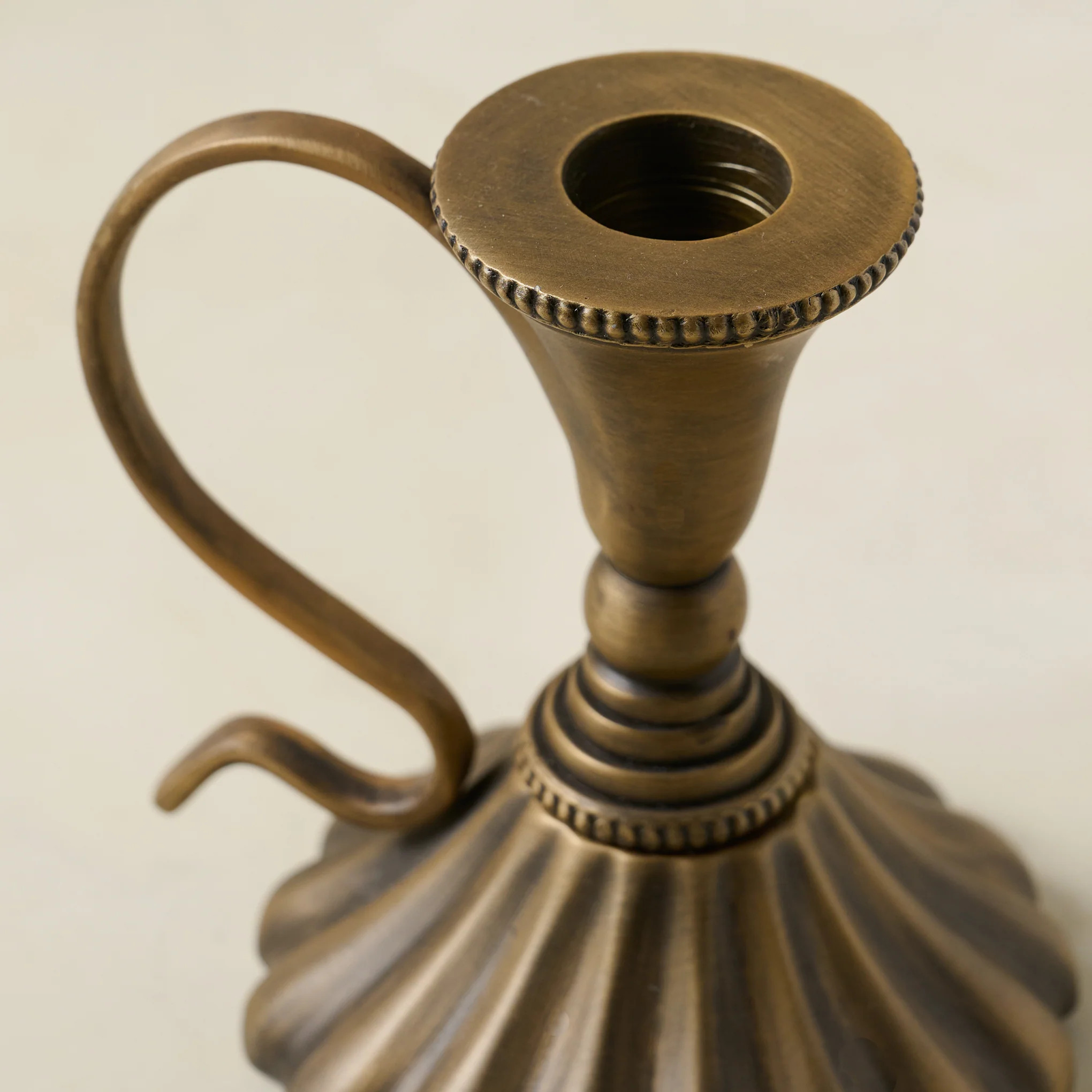 Anna Antique Brass Taper Holder | Magnolia