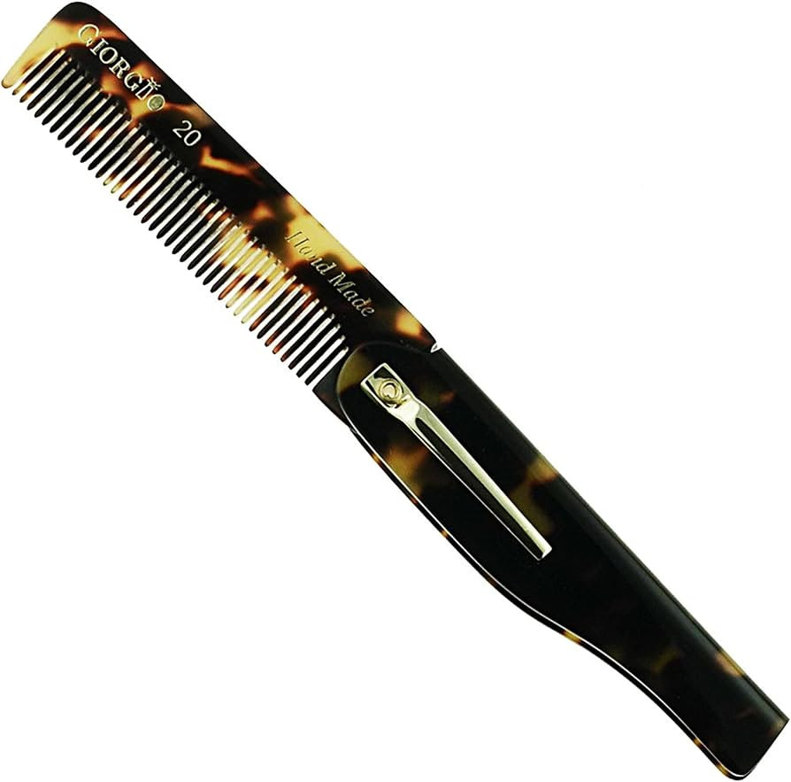 Giorgio G20 Folding Mustache and Beard Comb 6.5 Inch - Fine Tooth Travel Comb for Everyday Stylin... | Amazon (US)