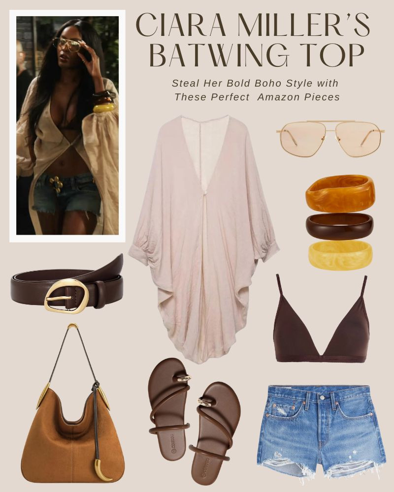 ReCreate Ciara Miller's Sold Out Batwing Zara Top Look with these  Amazon Finds 

 