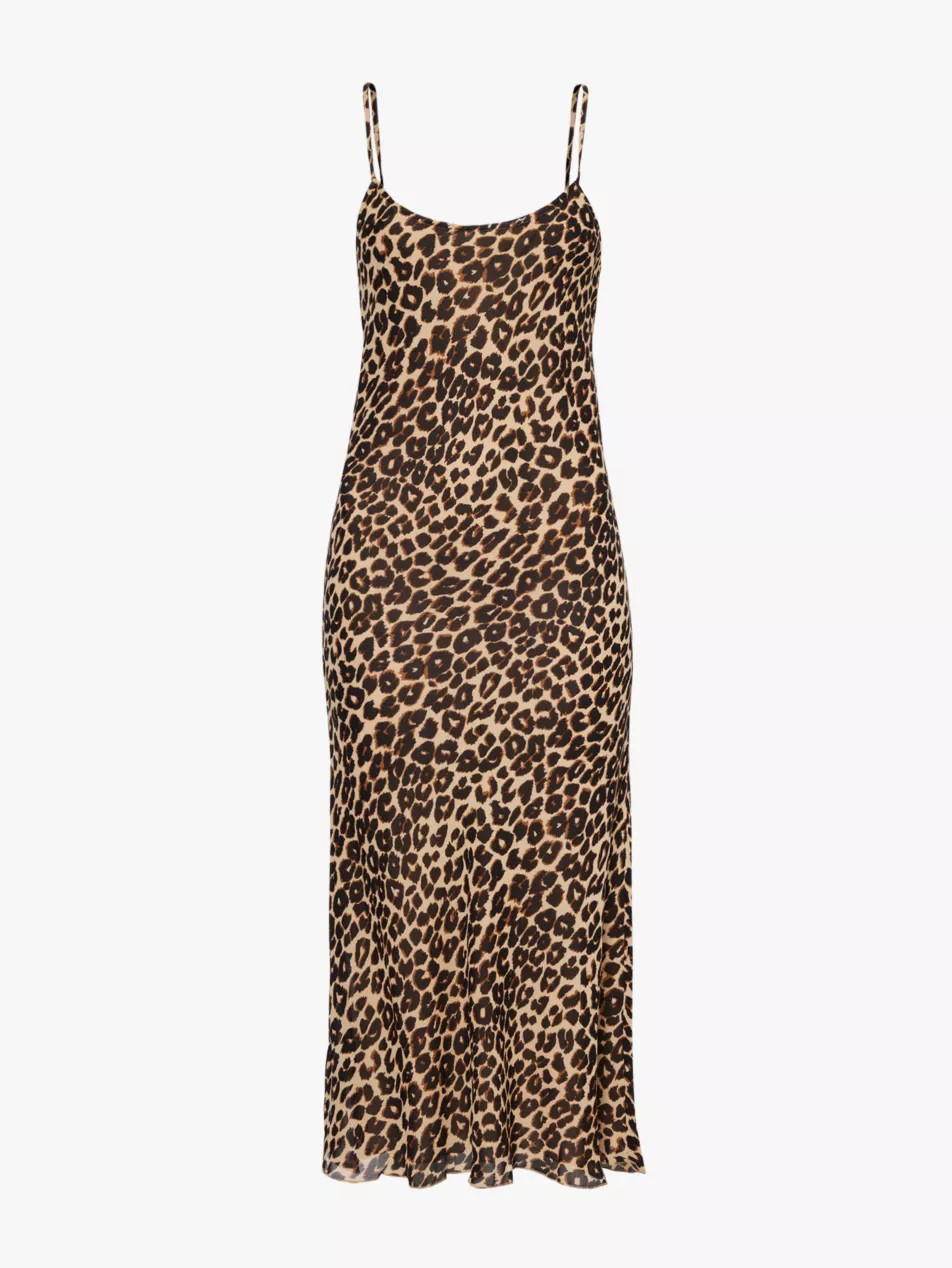 Emerick leopard-print chiffon midi dress | Selfridges