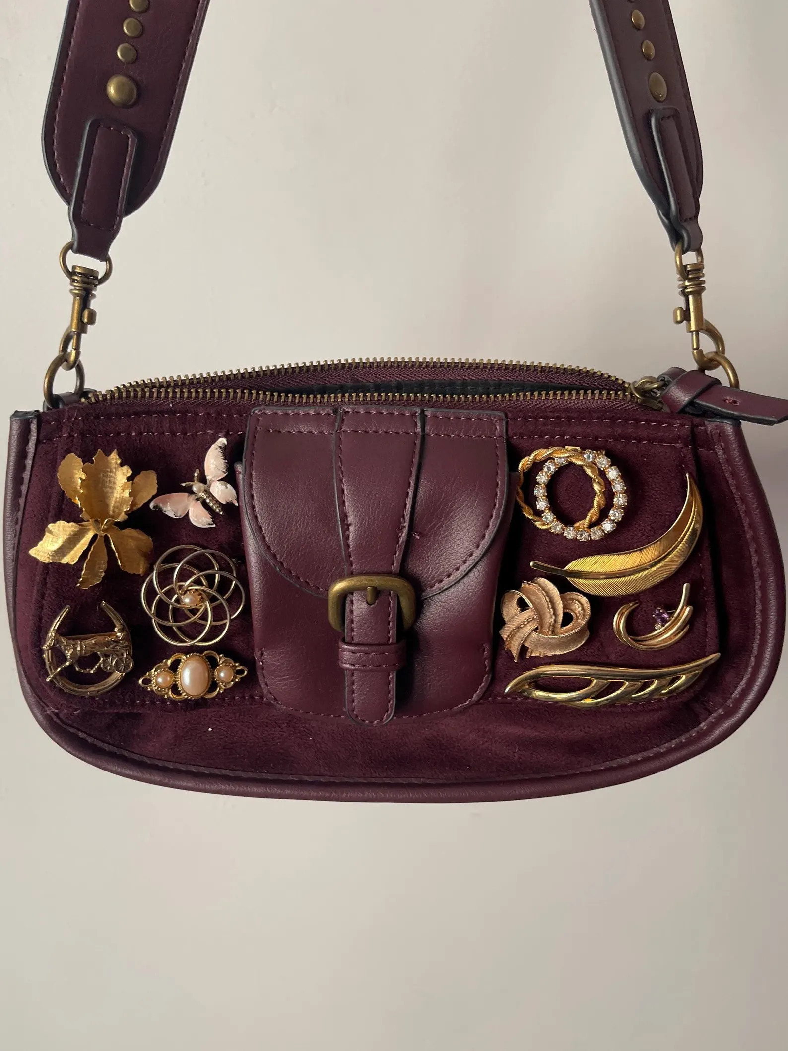 The Charlotte Brooch Bag | vintage brooches, brooch bag, vintage leather bag, wearable art, state... | Etsy (US)