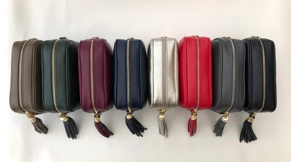 Leather Cross body Bag | Darker Colours | Etsy (US)