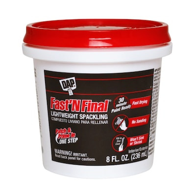 DAP Fast 'N Final 8-oz Interior/Exterior White Spackling | Lowe's