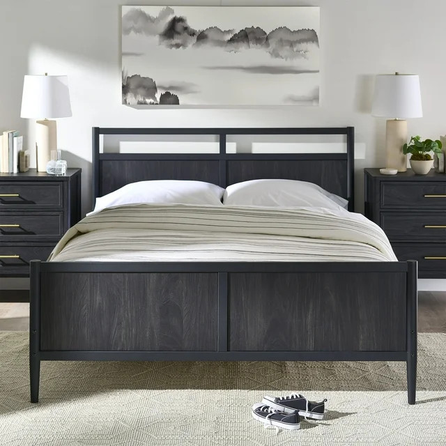 Better Homes & Gardens Oaklee Queen Bed, Charcoal Finish | Walmart (US)