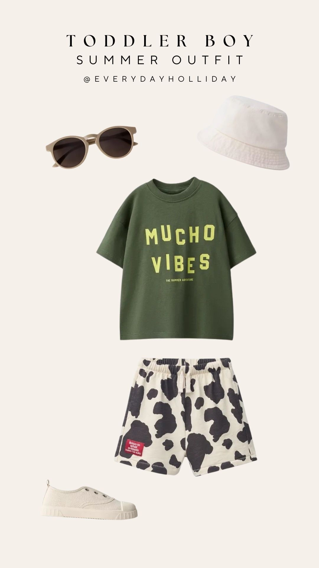 Mucho Vibes is the only way to describe this Zara kids look. The green graphic tee with cow print shorts is such a fun, unexpected combo and I love how the cream bucket hat and sunnies pull it all together.

#LTKootd #LTKKids #LTKBaby