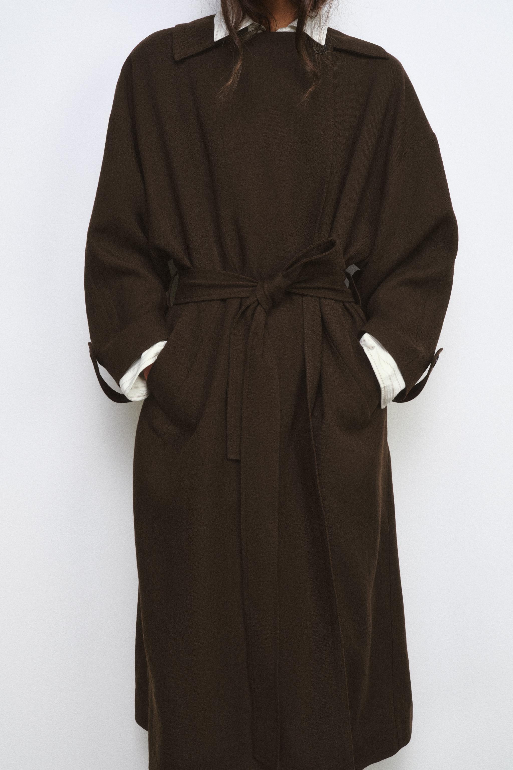 FLOWY WOOL TRENCH COAT ZW COLLECTION LIMITED EDITION | Zara Canada