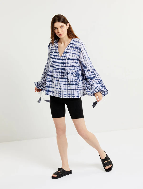 Tie-dye Tassel Maternity Shirt | A Pea In The Pod