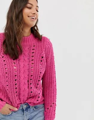 Vero Moda cable knit sweater | ASOS US