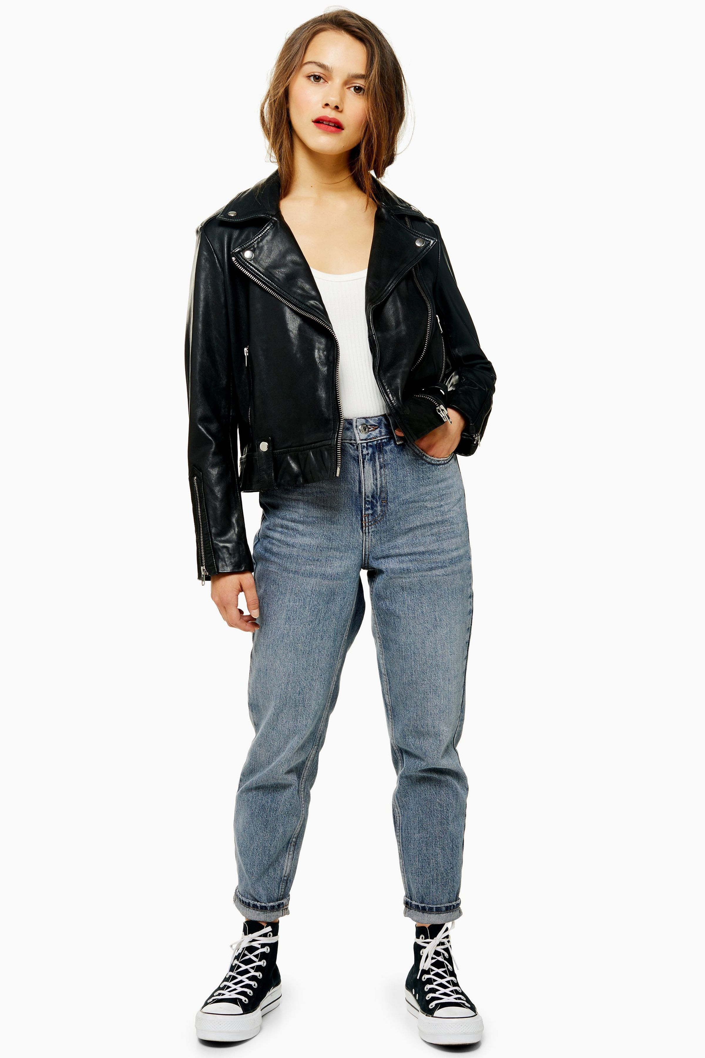 Graue Mom Jeans Petite-Größe | Topshop DE