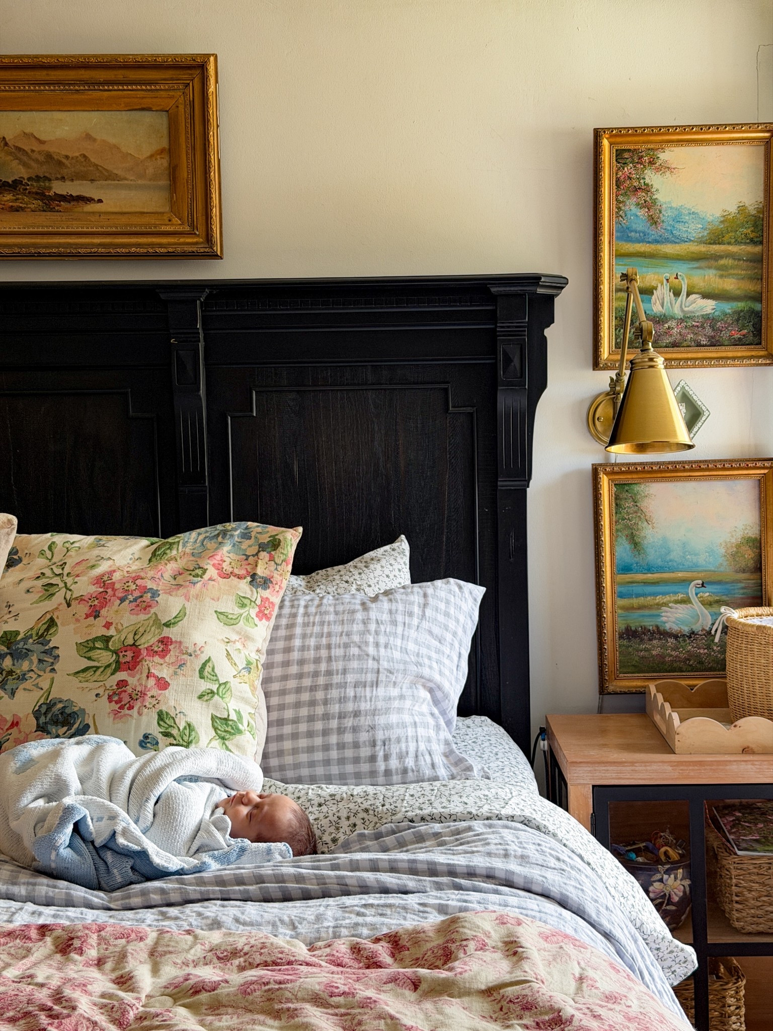 Bedding links 🦢floral pillows are from a local antique booth! 

#LTKHome