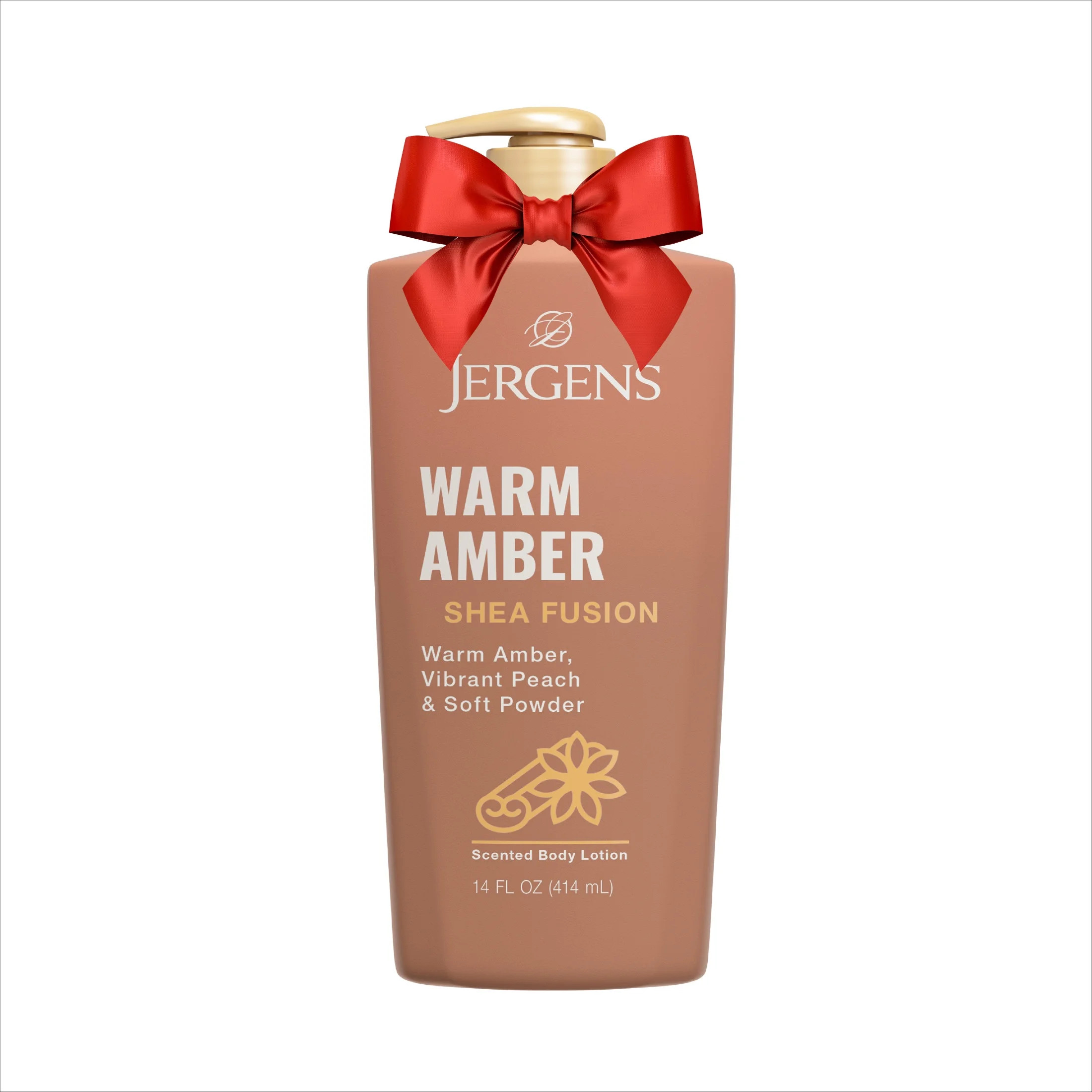 Jergens Shea Fusion Warm Amber Scented Body Lotion, Moisturizer for Dry Skin, 14 fl oz | Walmart (US)