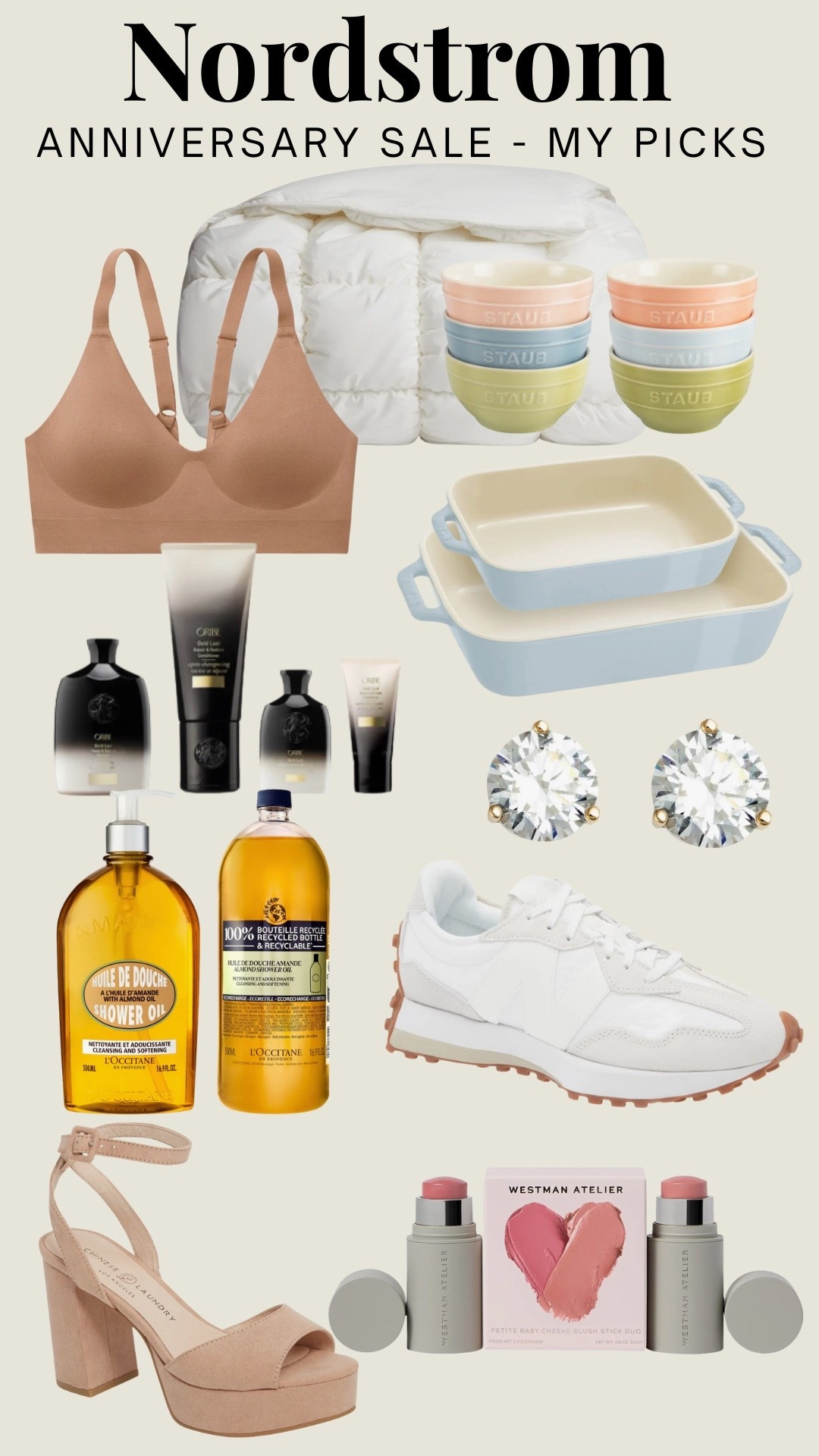 Nordstrom anniversary sale is here and these are my picks - the beauty sets, home finds, and shoes really stood out to me this time. I also repurchased my favorite high end shampoo and conditioner, I get this set every year during the sale. The L’Occitane almond shower oil is my favorite for a close, smooth shave - this set is a great value. 

#LTKFindsUnder100 #LTKSaleAlert #LTKOver40