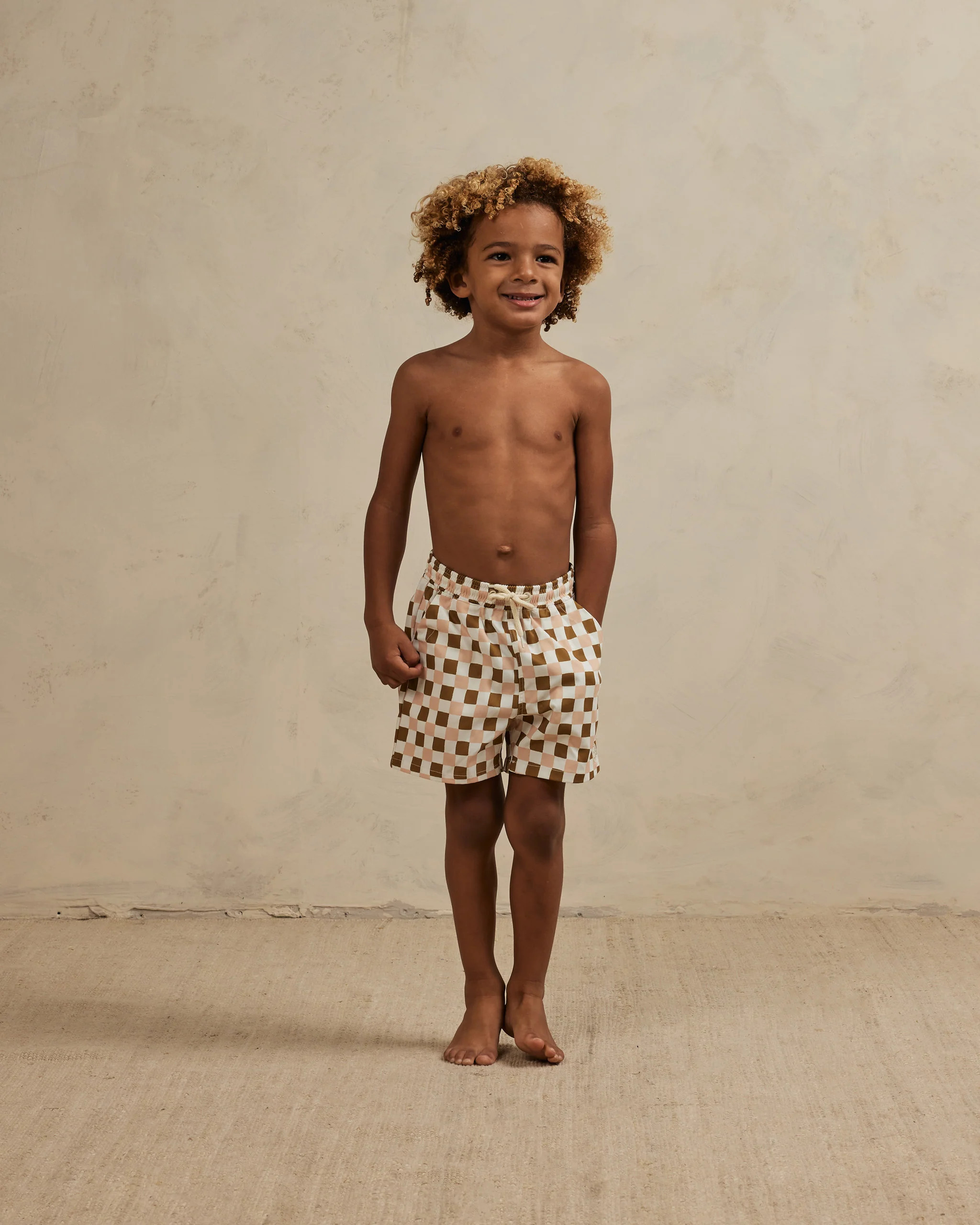 Boys Boardshort || Retro Check | Rylee + Cru