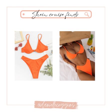 Orange swimsuit two piece 

#LTKswim #LTKSeasonal #LTKcurves